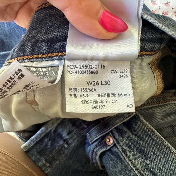 Levi's Blue Skinny Jeans 501s - Picture 2 of 7